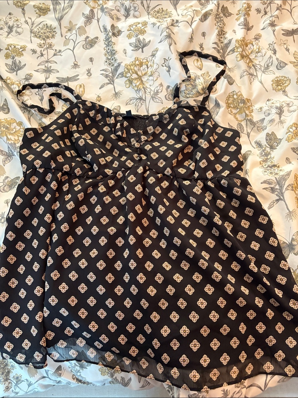 Torrid Black & Cream Printed Women's Cami Top